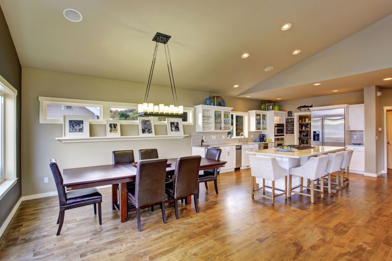 Modern Hardwood Flooring in a Dining Area