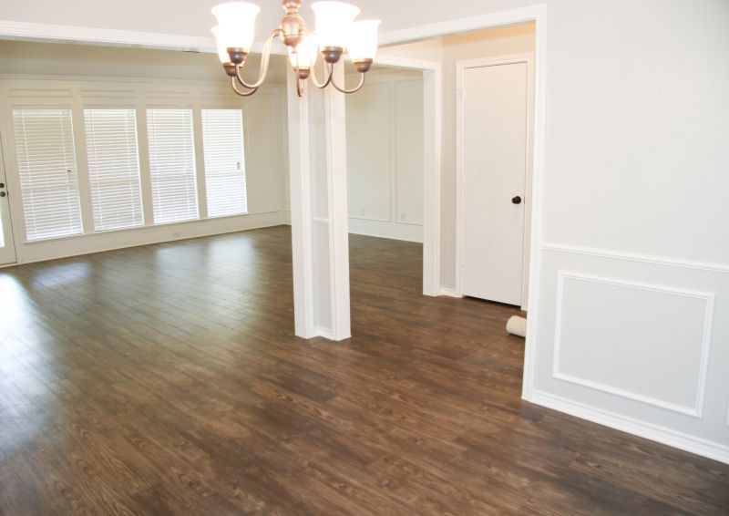 Dark Hardwood Flooring in a Hallway